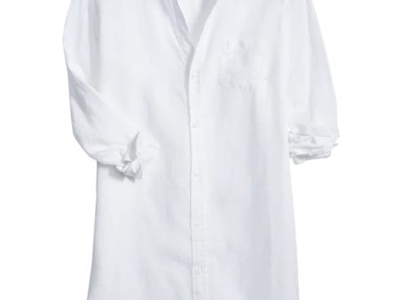 White Linen Mary Shirt Dress Online