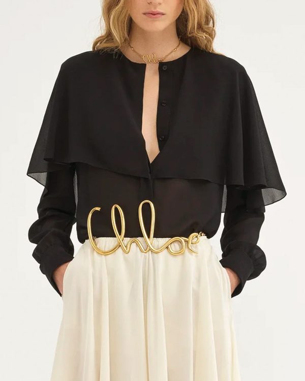 Black Long Sleeve Layered Blouse For Cheap