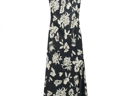 Black Floral Print Larissa Dress For Discount