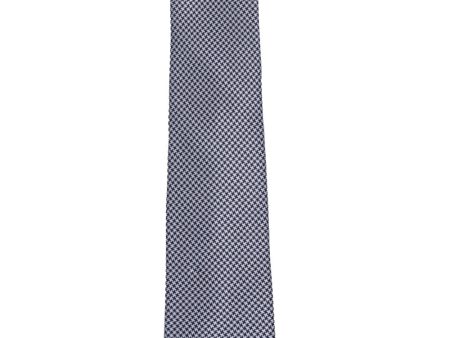 Black and White Micro Houndstooth Tie Fashion