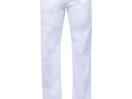 White Cotton 5 Pocket Pant Online now