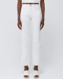 Amelia High Rise Pearl Embellished Jean in Ivory Online now