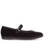 Velvet Ballet Flat in Black Online Sale