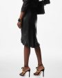 Black Leather Guanteria Asymmetric Skirt Fashion