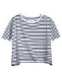 White and British Royal Navy Stripe Josephine French Tee Online now