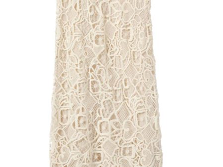 Warm White Shay Lace Midi Skirt Sale