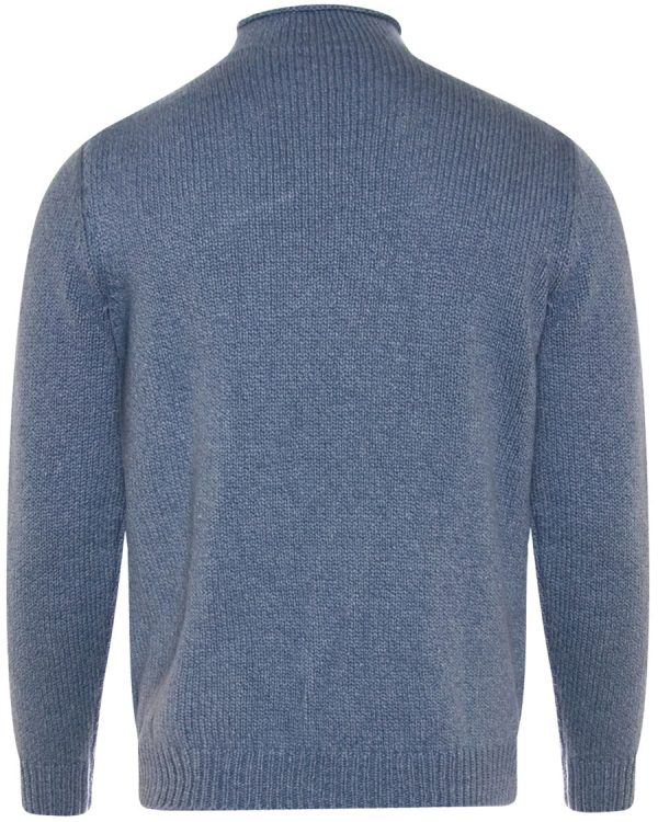 Blue Mockneck Sweater on Sale