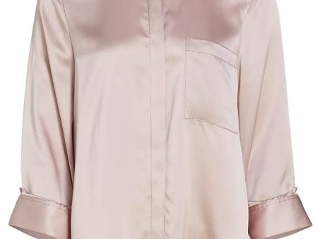 Arctic Dust Silk Boyfriend Shirt Online Hot Sale