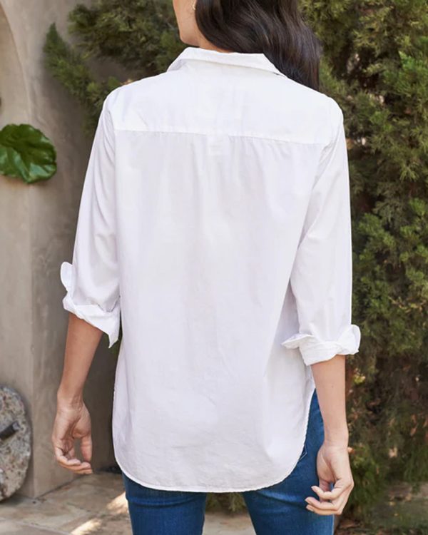 White Frank Button Up Shirt Online Sale