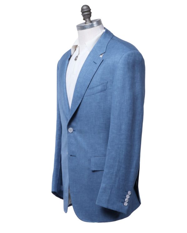 Two Button Blue Woven Sportcoat Online