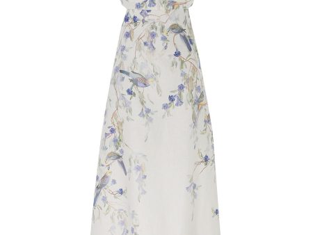 Blue Birds Natura Midi Dress Supply