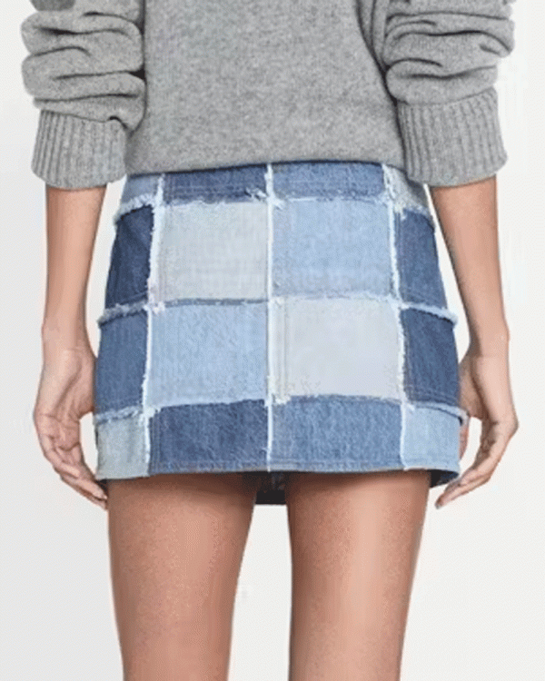 70s Patchwork Mini Skirt in Roadtrip Fashion