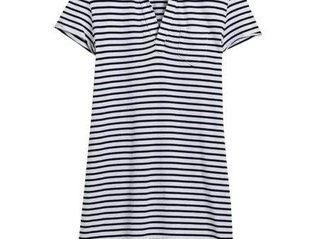 White and British Royal Navy Stripe Lauren Polo Dress Sale