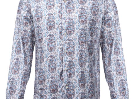 Turquoise Tapestry Print Sportshirt Online Hot Sale