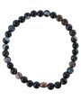 Black Agate and Copper Abundance Beaded Bracelet For Sale