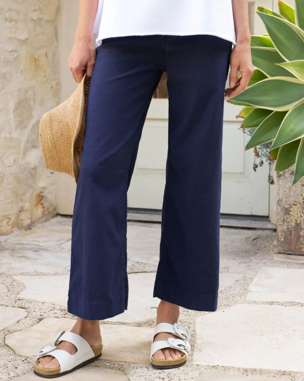 Wexford Linen Trouser in Navy Discount