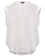 White Embroidered Gabby Top Cheap