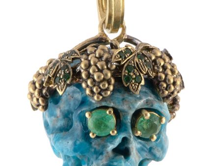 Turquoise Baccus Skull Pendant Supply