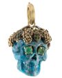 Turquoise Baccus Skull Pendant Supply