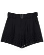 Black Eyelet Kali Short For Cheap