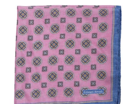 Bright Pink Motif Pocket Square Online now