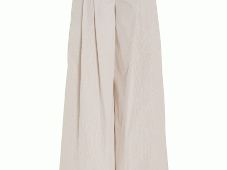 White and Khaki Faubourg Stripe Didi Pant For Sale