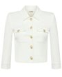 White Kumi Cropped Jacket For Sale