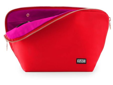 Large Vacationer Makeup Bag  in Red and Pink Fashion