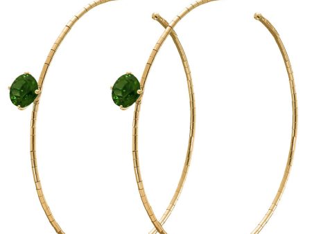 Tourmaline and Diamond Hoops Online now