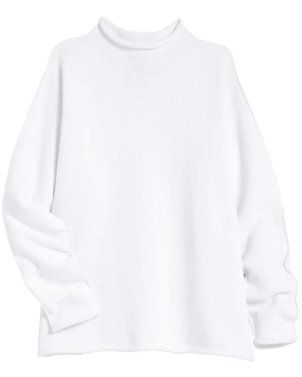 White Monterey Knitted Sweater Fashion