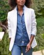 White Linen Dublin Tailored Blazer Cheap