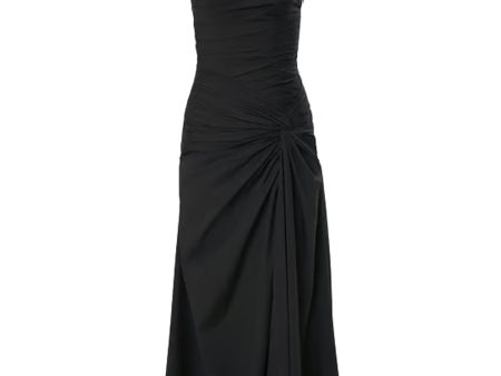 Black Halter Neck Midi Dress on Sale