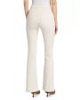 Beverly Skinny Flared Patch Pocket Jeans in Ecru Hot on Sale