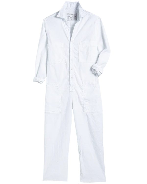 White Linen Northern Ireland Jumpsuit For Sale