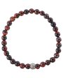 Tigers Eye Pewter Beaded Bracelet Hot on Sale