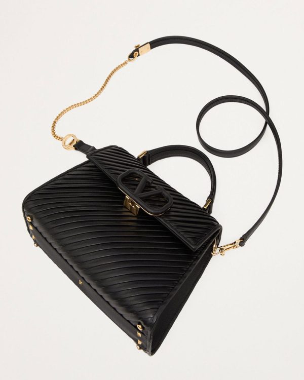 VSling Logo Top Handle Bag in Black Online Sale