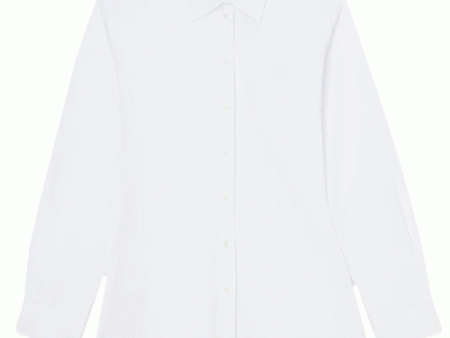 White Shaped Poplin Shirt Online now