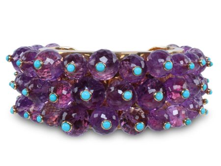 Amethyst and Turquoise Cuff Online Sale