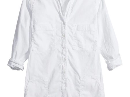 White Linen Ireland Long Sleeve Playsuit For Cheap