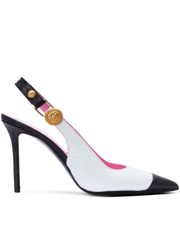 Two-Tone Eva Pump in Black and White For Sale