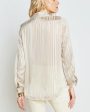 Taupe Stripe Argo Blouse Online Hot Sale