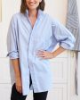 Blue Mackenzie Button Up Shirt Hot on Sale