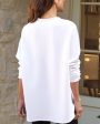 White Anna Long Sleeve Capelet on Sale