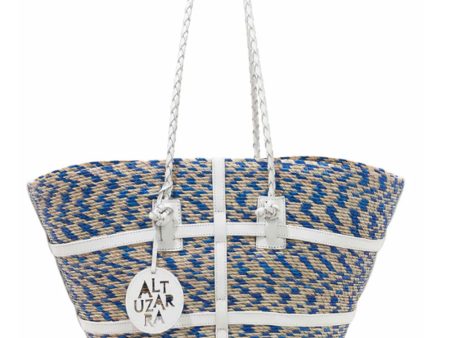 Watermill Large Tote in Blue Pinto Sale