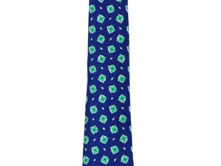 Bright Green Floral Medallion Tie Sale