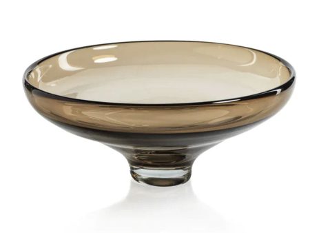 Cambria Glass Bowl in Taupe Online Sale