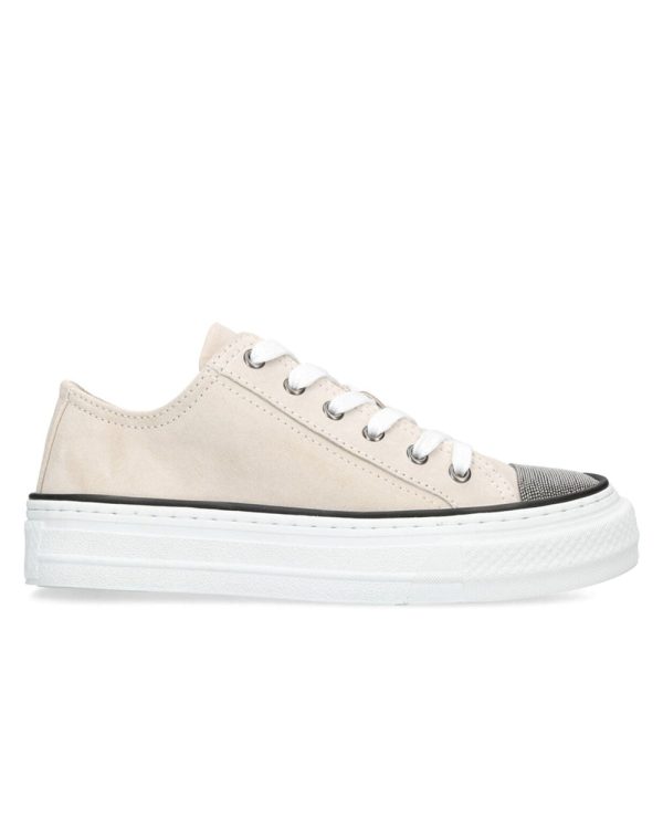 Monili Toe-Cap Sneaker in White For Cheap