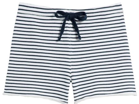 White and British Royal Navy Stripe Pearl Sweatshort Online