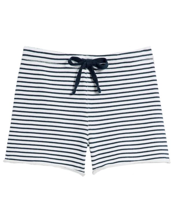 White and British Royal Navy Stripe Pearl Sweatshort Online