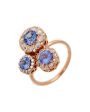 Tanzanite and Diamond Beirut Rosace Ring Cheap